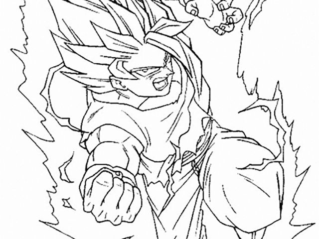Coloriage Dragon Ball Z Sangoku Super Saiyan Divin Coloriage De Sangoku Super Sayen Super Saiyan Dessin Facile Dragon Ball