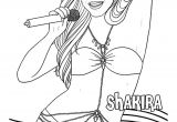 Coloriage De Shakira Coloriage Chanteuse  La Mode Shakira Hugolescargot