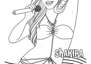 Coloriage De Shakira Coloriage Chanteuse  La Mode Shakira Hugolescargot
