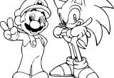 Coloriage De sonic Gratuit Coloriage De sonic Et Mario à Imprimer