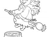Coloriage De sorcière D Halloween Coloriage De La Douce sorcière Sur son Balai