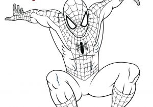 Coloriage De Spiderman A Imprimer Coloriage Spiderman En Train De Sauter Sur son Ennemi