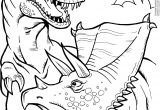Coloriage De T Rex Kleurplaat Printable T Rex and Triceratops Coloring Page