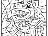 Coloriage De T Rex Un Mini T Rex   Colorier tout En Apprenant La soustraction