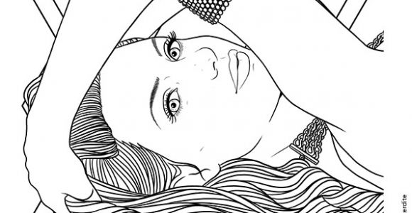 Coloriage De Tal A Colorier La Chanteuse Tal Qui Passe Sa Main Dans Les Cheveux