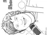 Coloriage De Tal Coloriage Chanteur   La Mode Ed Sheeran Hugolescargot