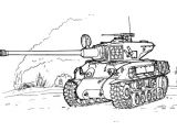 Coloriage De Tank Militaire Coloriage Char D assaut M51 Super Sherman
