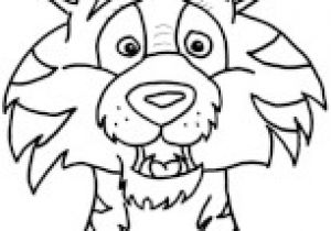 Coloriage De Tete De Tigre Dessin Chat Facile Tete