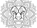Coloriage De Tete De Tigre Dessin Mandala Lion A Colorier
