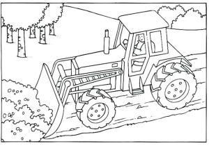 Coloriage De Tractopelle Coloriage Tractopelle A Imprimer Gratuit Chantier Et Construction