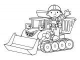 Coloriage De Tractopelle Gratuit Coloriage A Imprimer Bob Le Bricoleur Sur son Tractopelle Gratuit Et