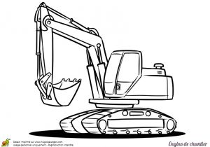 Coloriage De Tractopelle Gratuit Coloriage Pelle Mecanique Les Beaux Dessins De Transport  