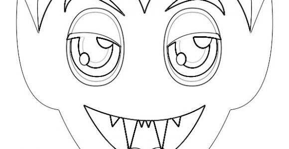 Coloriage De Vampire Qui Fait Peur A Colorier La Tªte De Vampire E Masque Pour Halloween