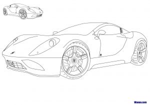 Coloriage De Voiture Ferrari A Imprimer Coloriage Ferrari Ff   Imprimer Et Colorier