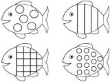 Coloriage Des formes Geometriques Une Planche De Poissons   formes Géométriques   Colorier Ronds