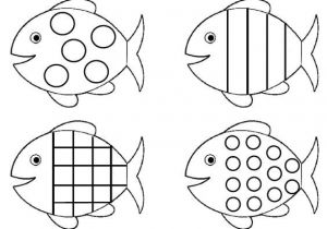 Coloriage Des formes Une Planche De Poissons   formes Géométriques   Colorier Ronds