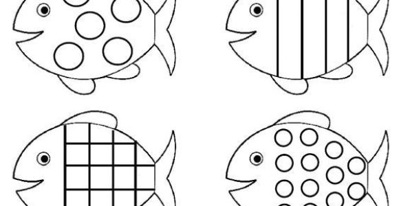 Coloriage Des formes Une Planche De Poissons   formes Géométriques   Colorier Ronds