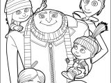 Coloriage Des Minions En Ligne Despicable Me Gru and All the Family Coloring Page More Despicable