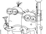 Coloriage Des Minions Gratuit Two Minions Armed From the Movie Despicable Me 2 Coloring Page
