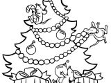Coloriage Dessin De Noel A Imprimer Coloriage Les souris Sur Le Sapin De Noel Vecteur