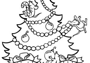 Coloriage Dessin De Noel A Imprimer Coloriage Les souris Sur Le Sapin De Noel Vecteur