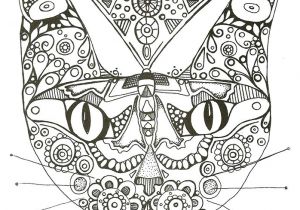 Coloriage Destressant à Imprimer Mandala De Chat Maison Design Apsip