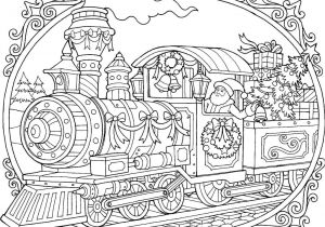 Coloriage Destressant Noel Christmas Train Coloring Page Printables Pinterest