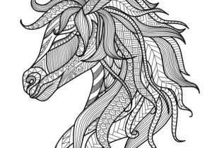 Coloriage Détente Pour Adulte Portrait D Une Tªte De Licorne Mandala   Rendre Vivant Avec