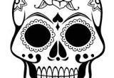 Coloriage Dia De Los Muertos Sugar Skull Template Sugar Skull Coloring Page Dia De Los