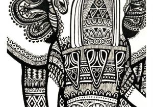 Coloriage Difficile Pour Adulte Animaux 41 Best Peinture Elephant Images On Pinterest
