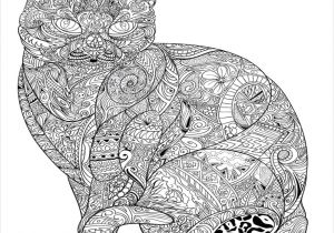 Coloriage Difficile Pour Adulte Animaux Mandala De Chat Maison Design Apsip
