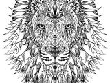 Coloriage Difficile Pour Adulte Difficile Tete Lion