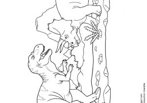 Coloriage Dinosaure En Ligne Dessin De Deux Dinosaures Qui Se Battent   Colorier