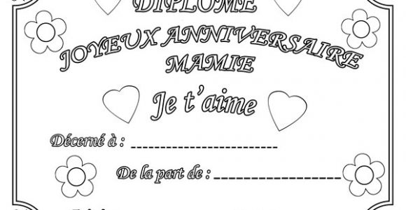 Coloriage Diplome Dela Meilleure Maman Coloriage Dipl´me Anniversaire Mamie Et Grand M¨re