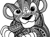 Coloriage Disney Roi Lion Zentangle Simba