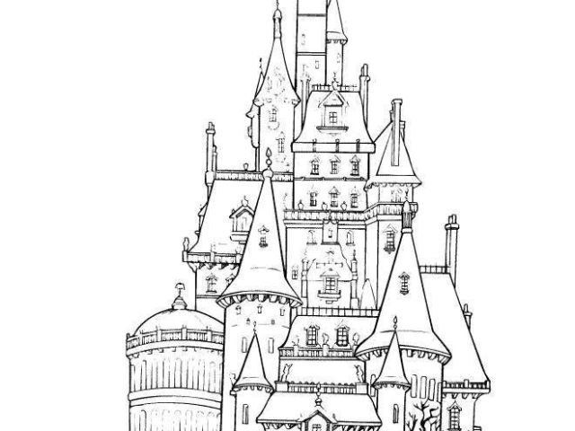 Coloriage Disneyland Paris Coloring Page for the Kids Activity Book ...