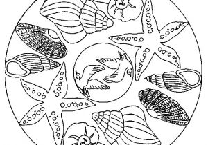Coloriage Divers A Imprimer Gratuit Coloriage Mandala Coquilles Dessin Gratuit à Imprimer