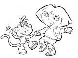 Coloriage Dora A Imprimer Gratuit Dessin Pour Coloriage Dora