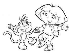 Coloriage Dora A Imprimer Gratuit Dessin Pour Coloriage Dora
