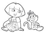 Coloriage Dora A Imprimer Gratuit Dessin Pour Coloriage Dora