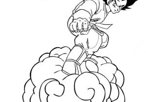 Coloriage Dragon Ball Z Gratuit Coloriage A Imprimer Dragon Ball Z Sur son Nuage Gratuit