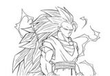 Coloriage Dragon Ball Z Sangohan Super Sayen 4 Coloriage Dragon Ball Gratuit   Imprimer