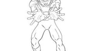 Coloriage Dragon Ball Za Imprimer A Black & White Drawing Inspired by the Character Of Cell In Dragon