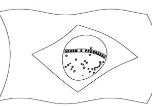 Coloriage Drapeau Brésil Dessins Et Coloriages Coloriage Moyen format   Imprimer Le