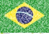 Coloriage Drapeau Brésil Ides Dimages De Pixel Art Coeur Drapeau