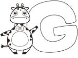 Coloriage Droit De L Enfance Alphabet   Colorier Pour Enfants G Avec La Girafe