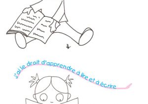Coloriage Droits De L Enfant Imprimer Le Coloriage J Ai Le Droit D Aller à L école L