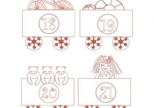 Coloriage Du Calendrier De L Avent Gratuit Calendrier De L Avent   Colorier Petit Train Free