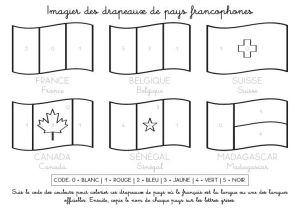 Coloriage Du Drapeau Anglais Coloriage   Imprimer Imagier Des Drapeaux De Pays Francophones