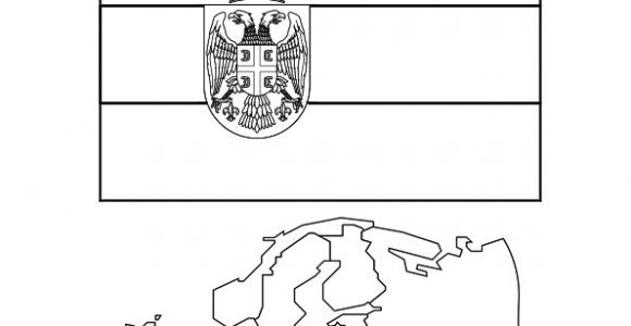 Coloriage Du Drapeau De L Espagne Le Magnifique Drapeau De La Serbie Dans Un Dessin   Colorier